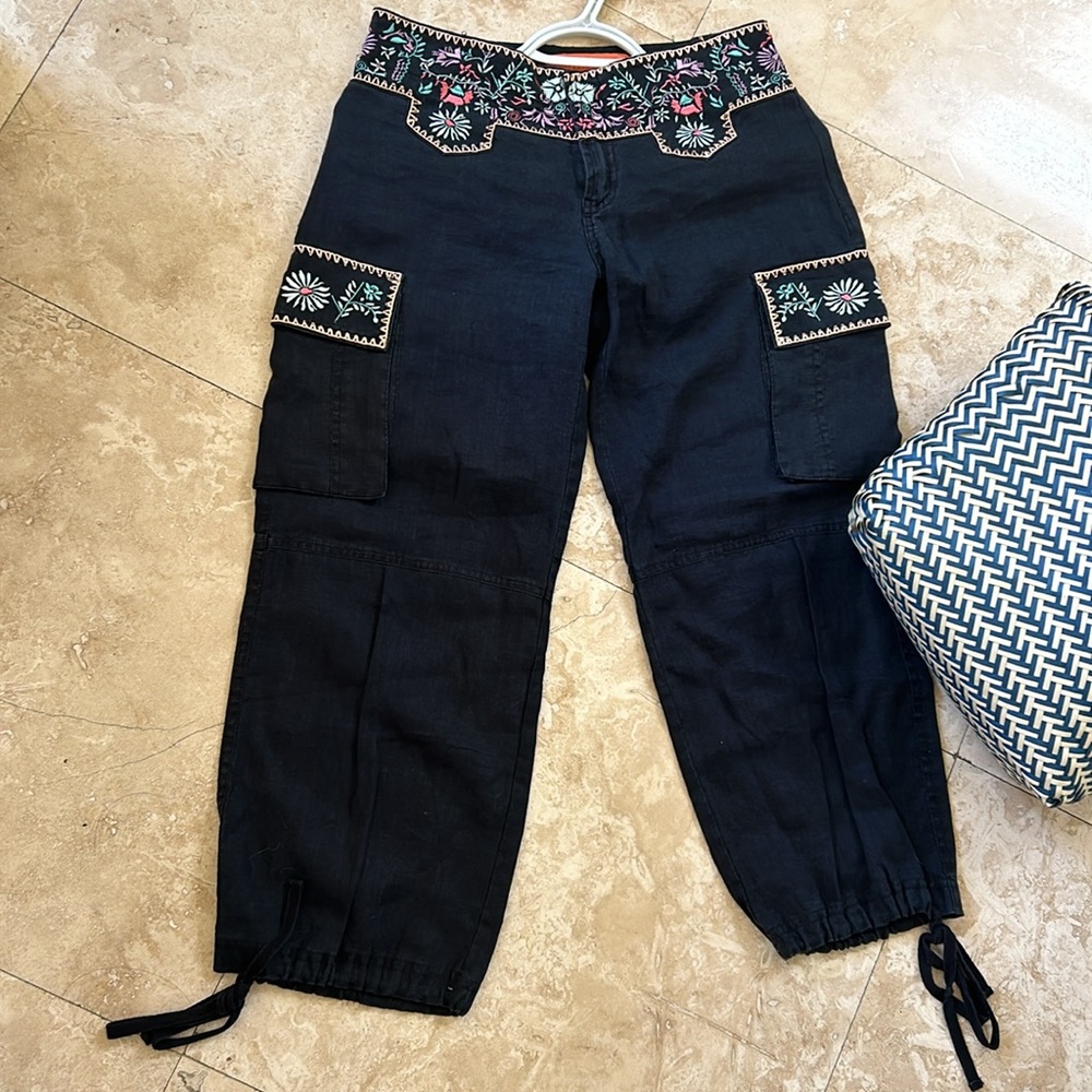 Sweet by Miss Me Size Medium Boho linen pants b2